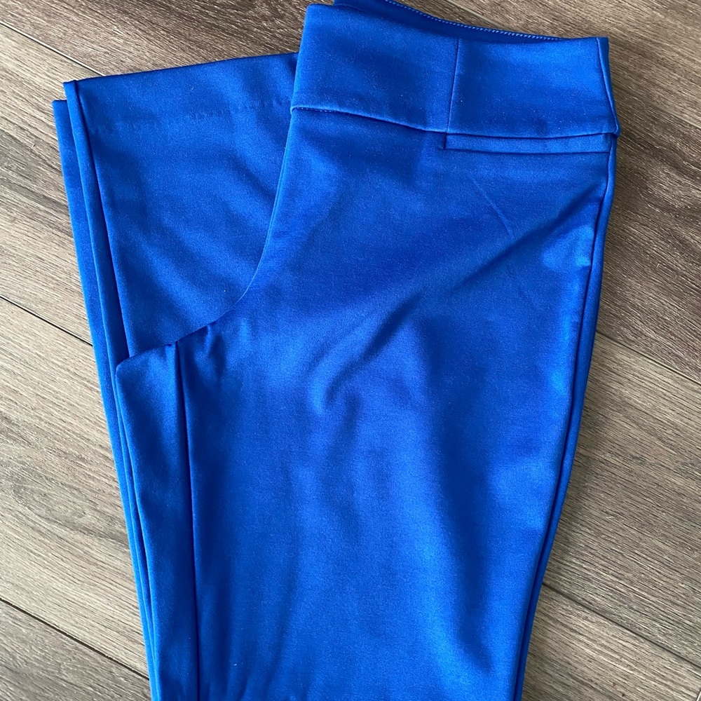 NY & Company Royal Blue Large Pull-On Mid-Rise Bootcut Ponte Pant - Superflex